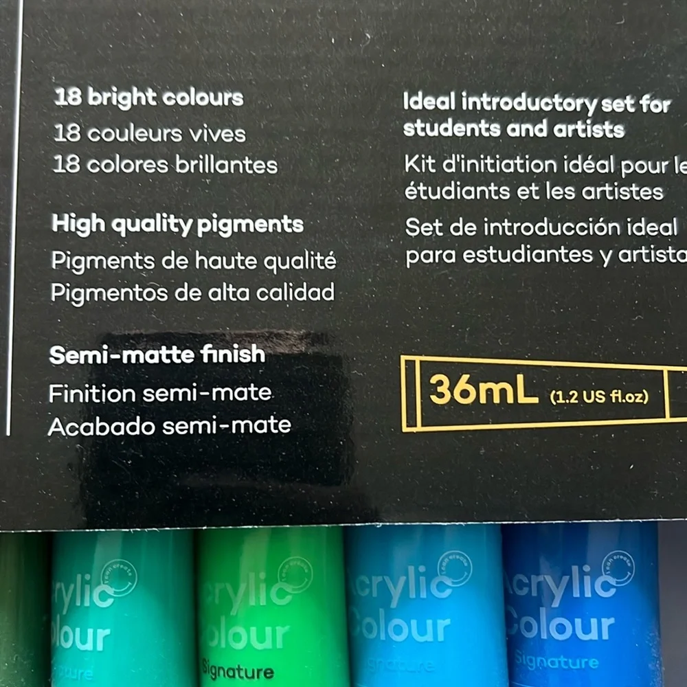 NWT Vibrant Acrylic Painting Set - Picture 3 of 3